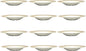 16 oz Pasta Bowls Dinnerware Melamine Set of 12- Dishwasher Safe Break-Resistant Reusable Pasta Plates Serving Bowl Pasta Bowls for Dinner Home Kitchen Restaurants