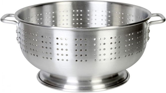 Aluminum Heavy Duty Colander with Handles and Stable Base - Pasta Spaghetti Berry Fruit Vegetable Kitchen Food Strainer Basket