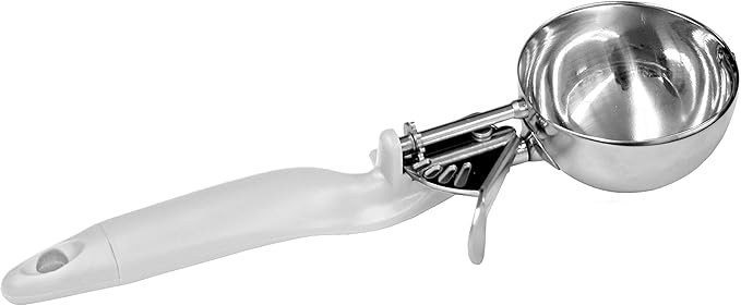 Lever Disher #30 Stainless Steel Ergo Handle- Ice Cream Cookie Scooper for Baking Cookie Scoops Portion Control Scoop Cupcake Batter Ice Cream Yogurt Gelatos