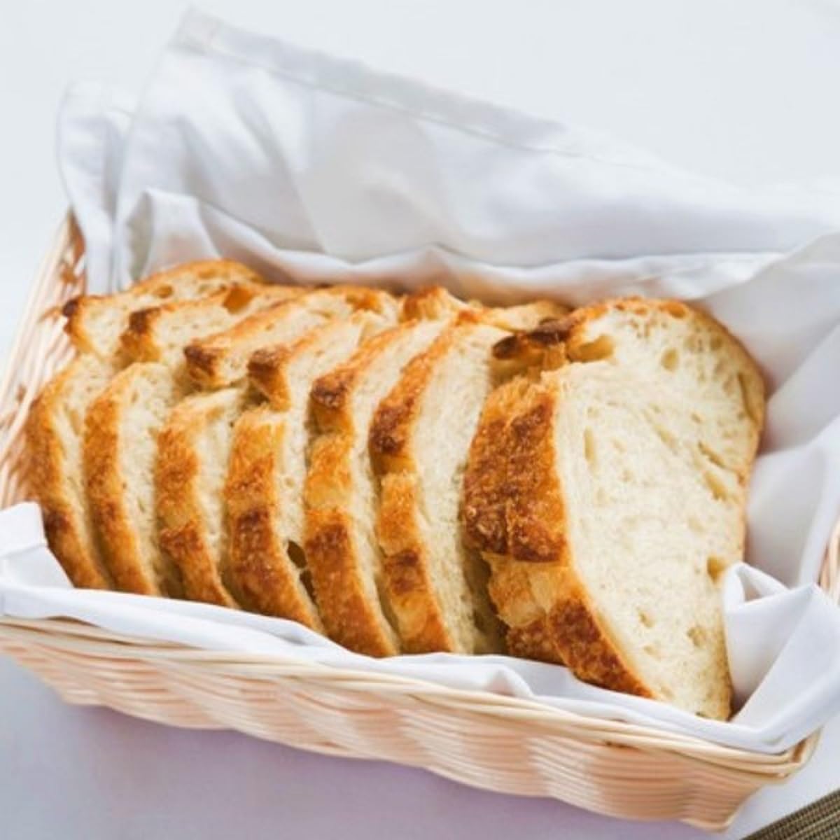 Rectangular Hand-Woven Bread Basket Natural Color - Restaurant Woven Food Serving Basket for Fruit Bread Serving Decorative Baskets Perfect for Cafe Home Restaurants