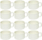 10 oz Soup Mug Melamine Set of 12- Dishwasher Safe Break-Resistant Coffee Cup Set Reusable Plastic Mug for Soups Latte Cappuccino Cocoa Hot Tea Home Cafe Restaurants