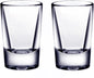 Straight Round Shot Glass Polycarbonate with Heavy Base Clear Color Set of 2- Liquor Plastic Drinking Glass Clear Shot Glass Tequila Shots for Whiskey Tequila Vodka Espresso