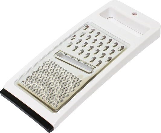 Stainless Steel Multi-Use Grater Slicer 4-5/8" x 11-1/8" x 1-1/8" with Polypropylene Frame- Cheese Shredder Lemon Zester Grater Food Grater Vegetable Ginger Potatoes Slicer for Kitchen