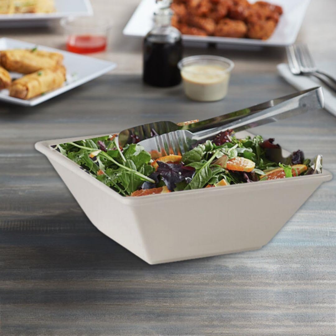 Square Bowl Passion Melamine - Dishwasher Safe Break-Resistant Serving Bowl Soup Bowl for Salads Rice Pasta Dessert Side Dishes Home Restaurants