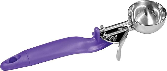 Lever Disher #30 Stainless Steel Ergo Handle- Ice Cream Cookie Scooper for Baking Cookie Scoops Portion Control Scoop Cupcake Batter Ice Cream Yogurt Gelatos