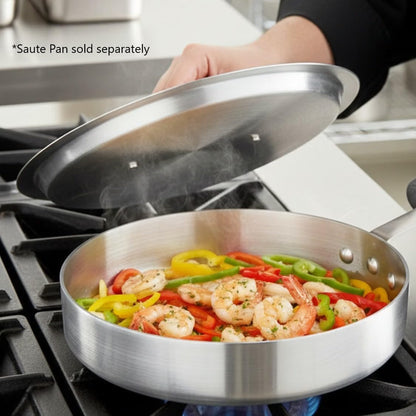 Aluminum 3.5mm Thickness Sauté Pan and Aluminum Cover - Cooking Pan Chef Cooking Pan Frying Pan Skillet for Home and Restaurant Cookware NSF Certified Dishwasher Safe