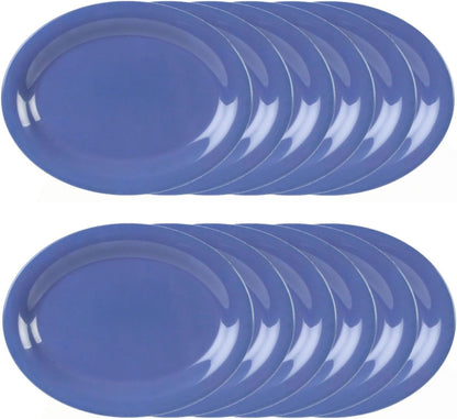 Oval Platter Pure Melamine Set of 12- Dishwasher Safe Break-Resistant Reusable Plates Kitchen Plates Dinnerware Serving Platter Dishes for Home Kitchen
