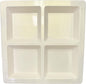 60 oz Rectangular 4-Section Tray Passion Melamine - Dishwasher Safe Serving Bowl Dipping Sauce Dishes Sauce Bowls for Dips Chips Veggies Fruits Home Restaurants