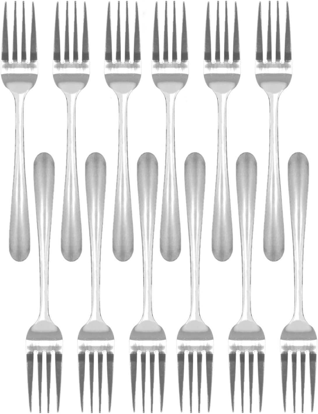 True Silverware Winsor Stainless Steel Thickness Set of 12- Silverware Flatware Cutler ...
