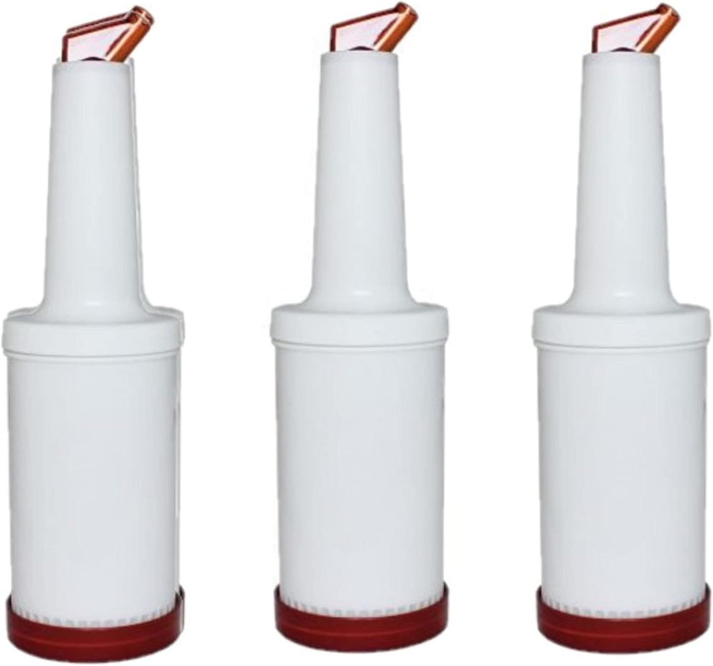 Pour and Store Fruit Juice and Liquor Pour Bottles  Set of 3- Juice Pouring Bottle Containers Bar Pour Bottles Plastic Juice Pour Bottles Plastic Barware for Bars & Event