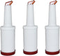 Pour and Store Fruit Juice and Liquor Pour Bottles  Set of 3- Juice Pouring Bottle Containers Bar Pour Bottles Plastic Juice Pour Bottles Plastic Barware for Bars & Event