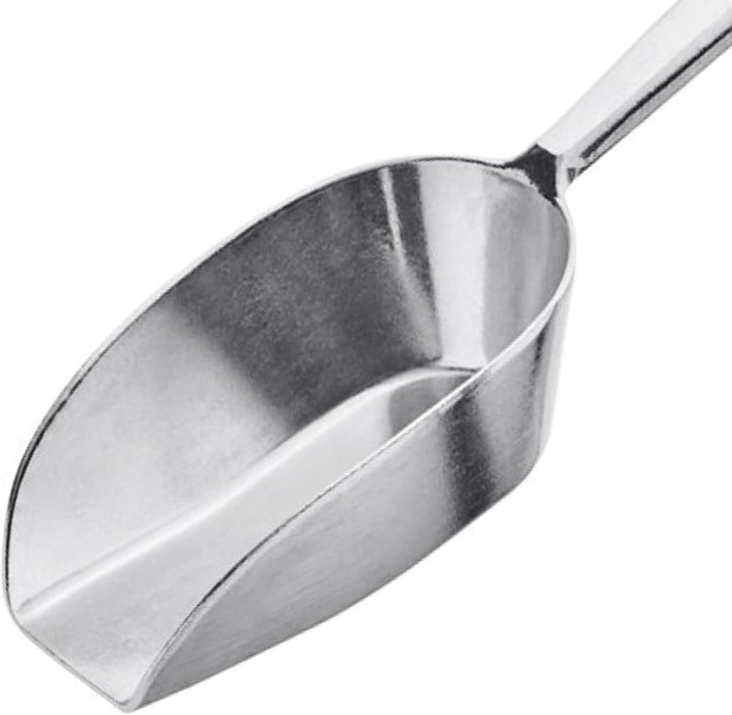Aluminum Flat Bottom Scoop Set of 2 - Flat Bottom Aluminum for Bar Ice Flour Utility Scoop Kitchen Ice Scooper for Ice Maker Popcorn Scoop Food Scoops for Bar Party Wedding