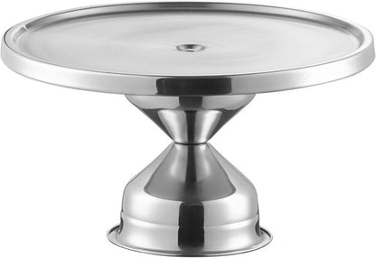 13-1/4" x 6" Stainless Steel Round Cake Stand - Round Dessert Stand Cupcake Stand Multifunctional Cake Holder Serving Platter for Birthday Parties Weddings Baby Shower and Other Events