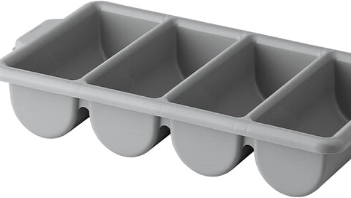 4 Compartments Silverware Organizer Cutlery Tray 22-1/2" x 13" x 4"- Plastic Utensils Drawer Holder Cutlery Holder for Kitchen Home and Restaurant Organization