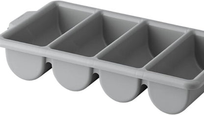 4 Compartments Silverware Organizer Cutlery Tray 22-1/2" x 13" x 4"- Plastic Utensils Drawer Holder Cutlery Holder for Kitchen Home and Restaurant Organization