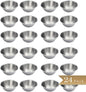 Stainless Steel Mixing Bowls - 6.5" Wide - Flat Bottom and Rim