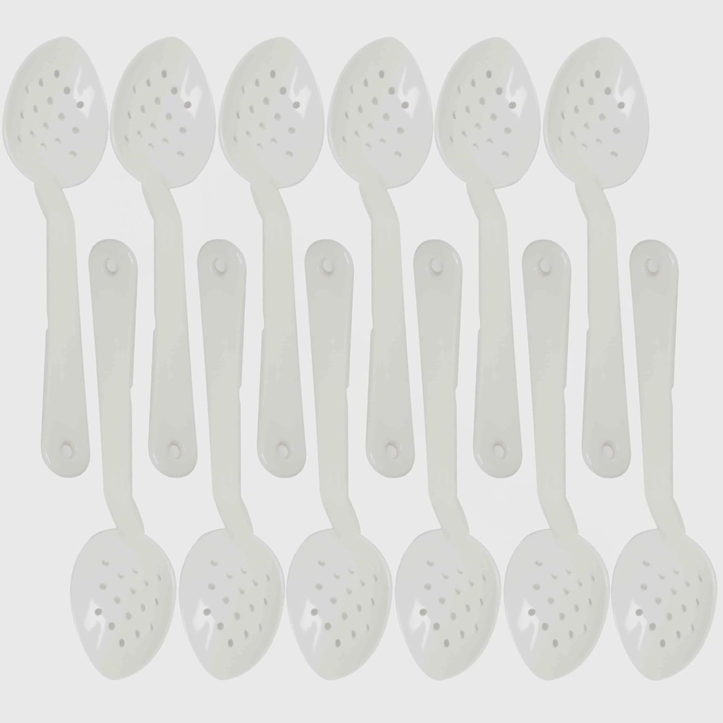 Perforated Serving Spoon Polycarbonate Set of 12- Salad/Buffet Catering Spoons Large Serving Spoons Utensils Serving for Buffet Banquet Flatware Kitchen