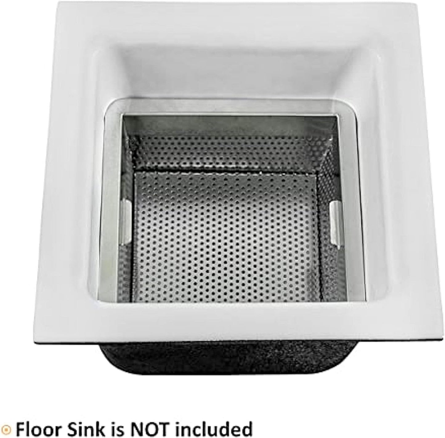 Stainless Steel Floor Sink Basket- Square Screens Strainer Sink Drain Cover Suitable for Kitchen Restaurant Bar Buffet