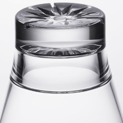 V-Shape Rock Glass Polycarbonate with Starburst Heavy Base Clear Color Comes in each - Liquor Cocktail Glass for Bar Old Fashioned Whiskey Glass Rocks Glass for Scotch Bourbon