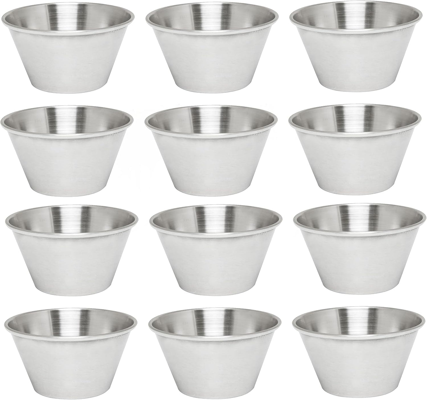 Stainless Steel Condiment Sauce Cups - Individual Round Condiments Cups Ramekins Dipping Sauce Cup Portion Dipping Sauce Kitchen Cups