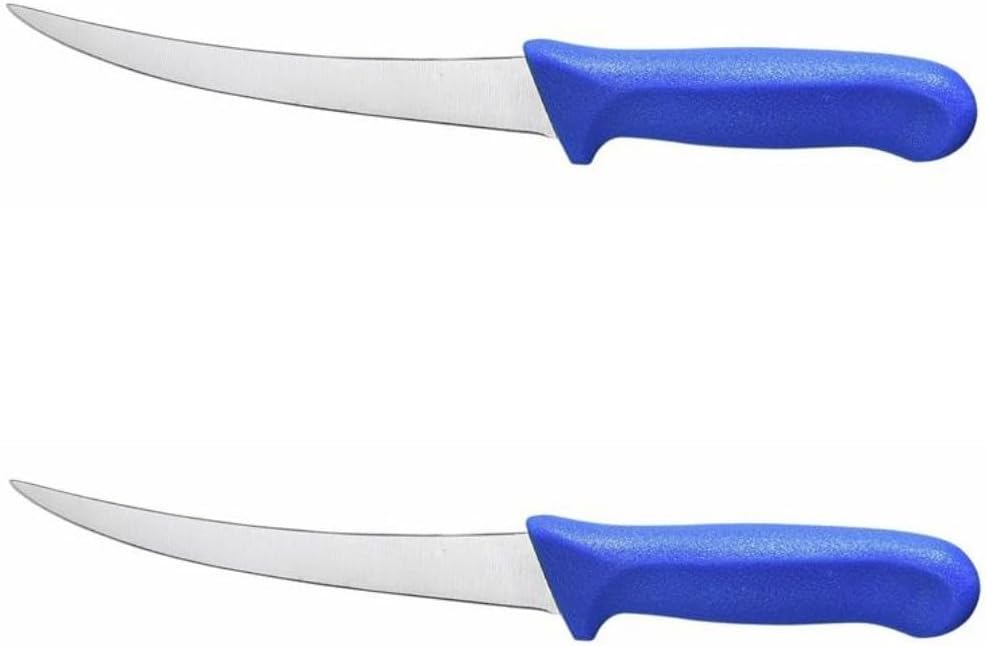 Razor Sharp Multipurpose Kitchen Chef Knives for Meat Vegetable Poultry Cutting with Multicolor Polypropylene Handles