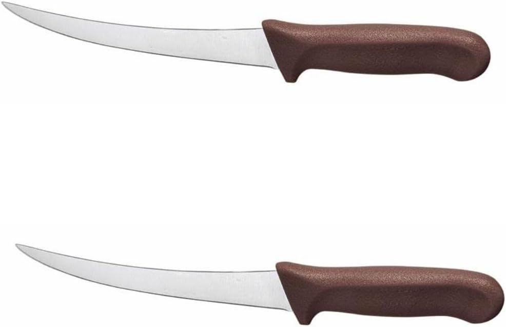 Razor Sharp Multipurpose Kitchen Chef Knives for Meat Vegetable Poultry Cutting with Multicolor Polypropylene Handles