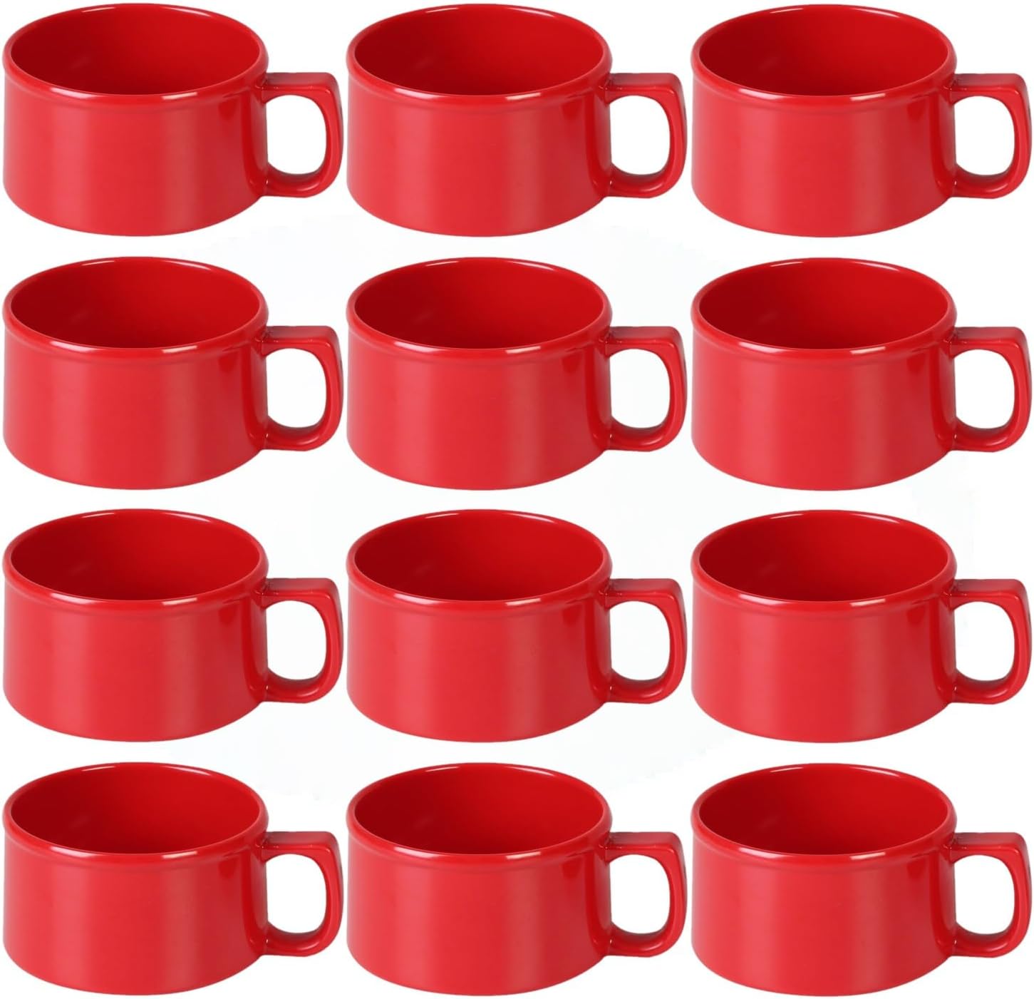 10 oz Soup Mug Melamine Set of 12- Dishwasher Safe Break-Resistant Cof   True Craftware