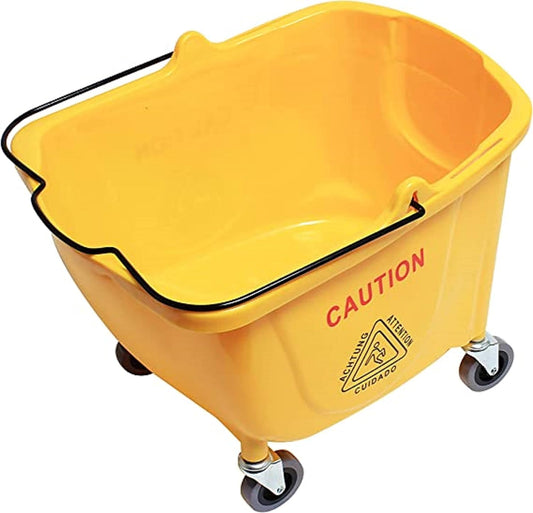 36 qt. Yellow Mop Bucket- Pail/Mop Bucket Cleaning Washing Mop Bucket Household Portable Mop Bucket Ideal for Household and Public Places Floor