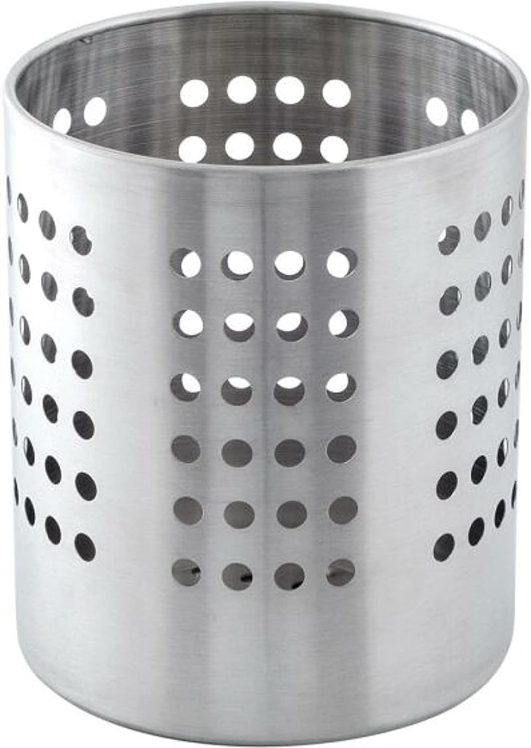 Straight Wall Flatware Cylinder Stainless Steel- Kitchen Tools Flatware Holder Utensil Drying Cylinder Countertop Silverware Caddy Flatware and Kitchen Utensils