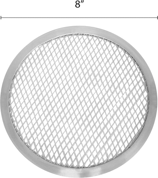Aluminum Pizza Baking Screen Seamless Rim Set of 2- Bakeware Pizza Screen Round Pizza Pan Pizza Tray Round Baking Tray for Home Kitchen Pizzeria & Restaurants