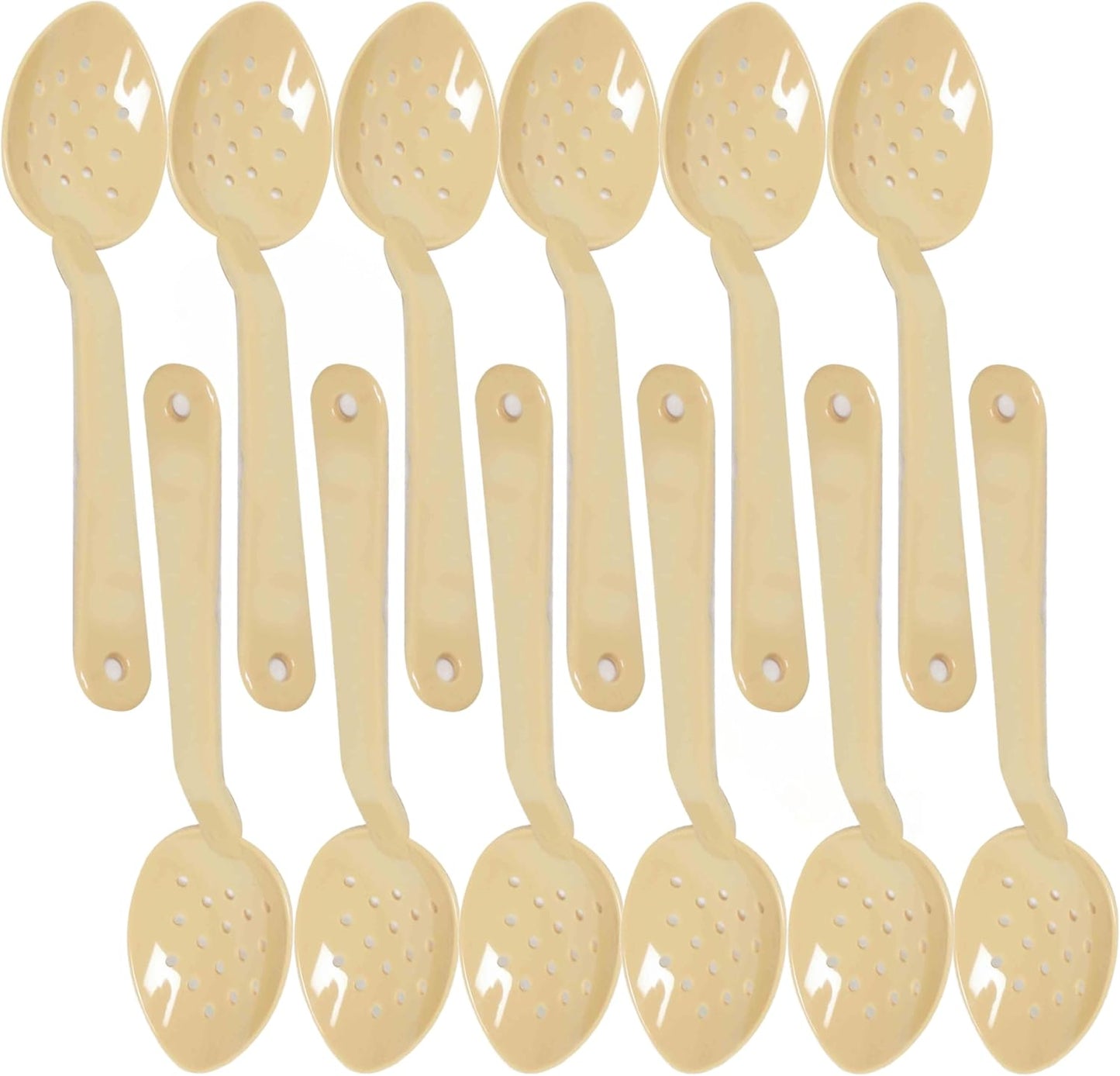 Perforated Serving Spoon Polycarbonate Set of 12- Salad/Buffet Catering Spoons Large Serving Spoons Utensils Serving for Buffet Banquet Flatware Kitchen
