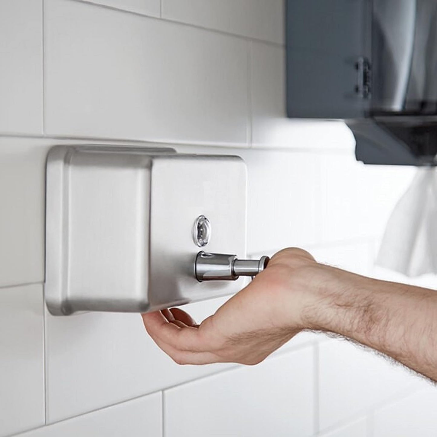 40 oz. Stainless Steel Horizontal Soap Dispenser Surface Mounted-Commercial Soap Dispenser Stainless Steel Pump Refillable Liquid Hand Soap Dispenser for Bathroom
