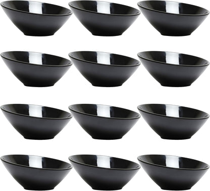 Cascading Bowl Melamine Set of 12- Dishwasher Safe Break-Resistant Serving Bowl Serving Dishes for Salads Rice Pasta Dessert Side Dishes Dinner Parties