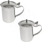 10 oz. Stainless Steel Creamer Server Set of 2- for Milk Coffee Cream Salad Dressing Maple Syrup Sugar Espresso Machine for Restaurant Cafes Home Used
