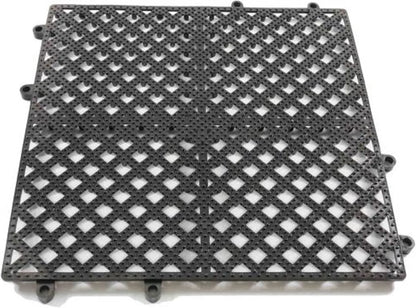 12" x 12" Interlocking Bar Mat Black Color - Bar Service Spill Mat Service Mat for Cocktail Bartender Glasses Drying Mat Perfect for Kitchen Countertop Bars Cafe Home & Restaurants