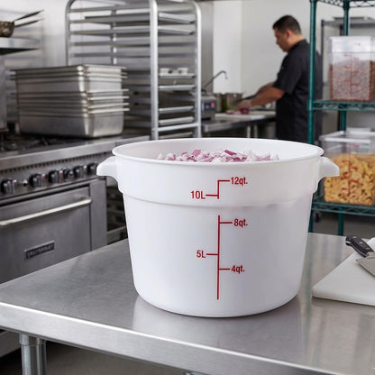 Round Food Storage Container Polypropylene - Commercial Food Storage Containers Meal Prep Containers Reusable Food Containers for Pantry Kitchen Storage Organization