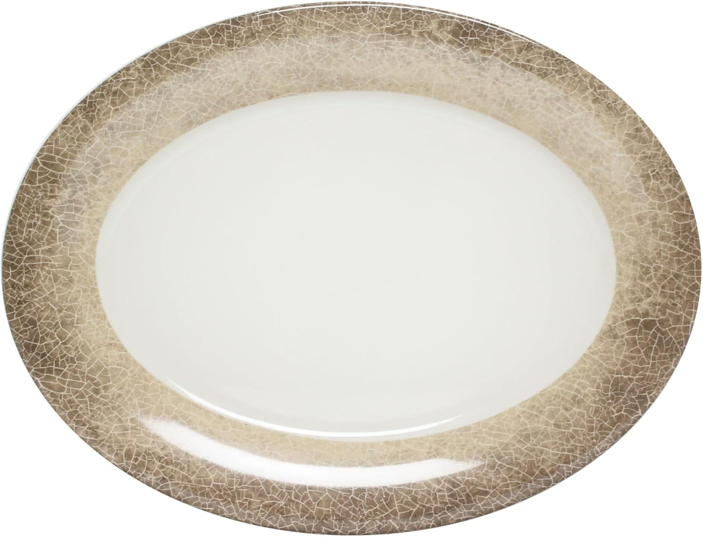 Oval Platters Melamine Set of 12- Dishwasher Safe Break-Resistant Reusable Serving Platter Plates Kitchen Plates Dinnerware Appetizer Plates Serving Plate