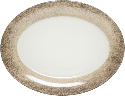 Oval Platters Melamine Set of 12- Dishwasher Safe Break-Resistant Reusable Serving Platter Plates Kitchen Plates Dinnerware Appetizer Plates Serving Plate