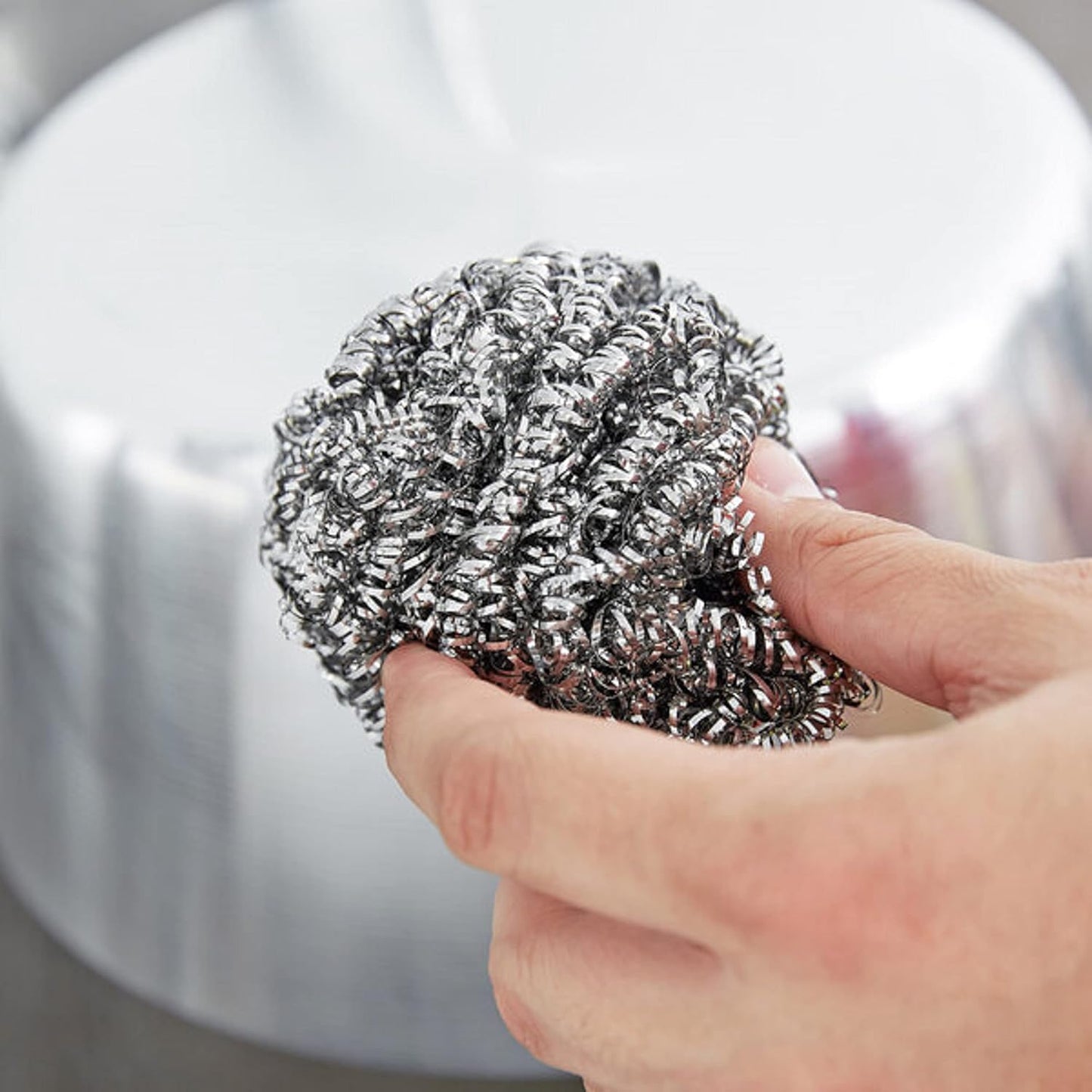 Stainless Steel Scrubber Ball Set of 12- for Cleaning Dishes Pans Pots Ovens Grills Stainless Steel Scrubber for Kitchen Sinks Cleaning Steel Wool Pads Metal Scrubber