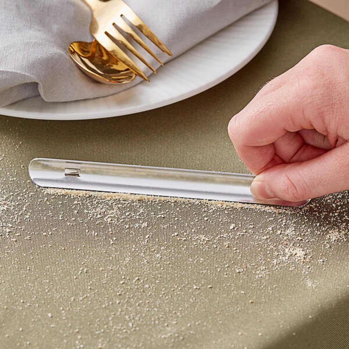 Aluminum Table Crumber Set of 12 - Restaurant Crumb Sweepers Cleaner Scraper Crumber Table Crumbers for Tablecloth in Restaurants Homes Servers Waiters Tool Accessories