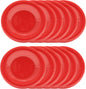 Round Dinner Plates Wide Rim Melamine Set of 12- Dishwasher Safe Reusable Plates Kitchen Plates Dinnerware Appetizer Plates Serving Plate Home Kitchen Restaurants