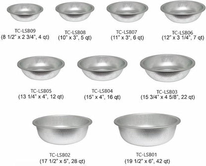 Aluminum Colander with tapered edge - Kitchen Strainer Sieve Wash Vegetables and Fruits Spaghetti Noodles Salads Drain Cooked Pasta Home Kitchen Essential