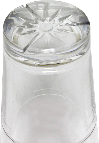 Starburst Tumbler Polycarbonate with Heavy Base Clear Color- Stackable Highball Drinking Glass Clear Tall Glass Cup Water Glass Mojito Glass Cup Cocktail Glass