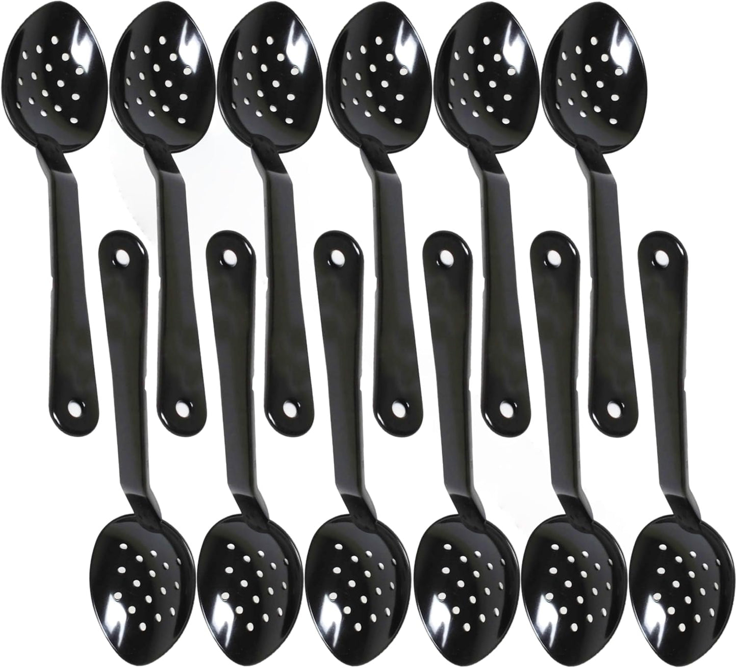 Perforated Serving Spoon Polycarbonate Set of 12- Salad/Buffet Catering Spoons Large Serving Spoons Utensils Serving for Buffet Banquet Flatware Kitchen