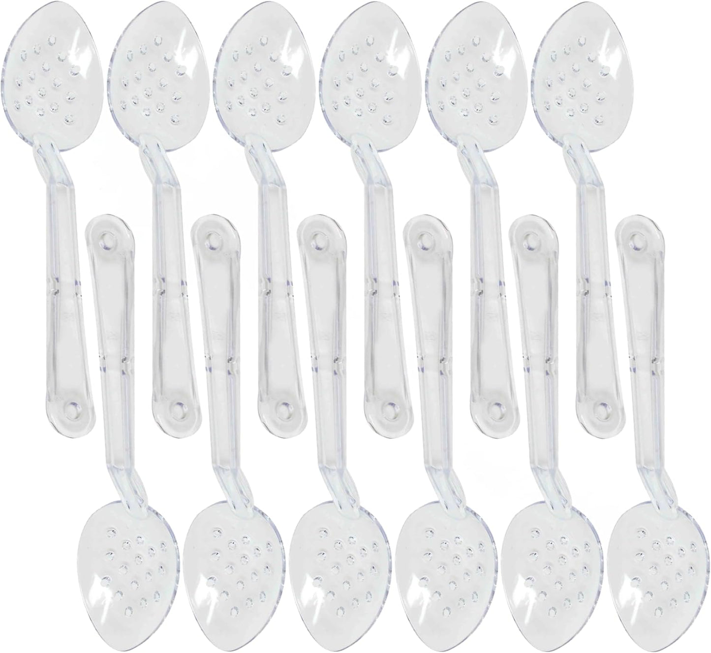 Perforated Serving Spoon Polycarbonate Set of 12- Salad/Buffet Catering Spoons Large Serving Spoons Utensils Serving for Buffet Banquet Flatware Kitchen