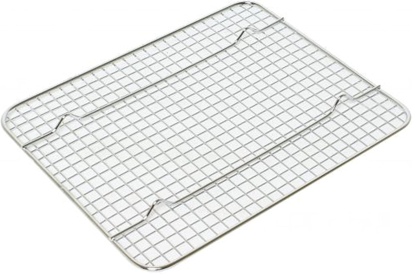 Rectangular Wire Pan Grate Chrome-Plated Set of 2-Fits Third Size  Cooling Rack Baking Sheet GraSheet Cookie Panste Cake Rack for Pies Cookies Pastries Cakes