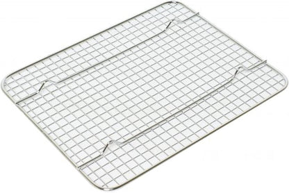 Rectangular Wire Pan Grate Chrome-Plated Set of 2-Fits Third Size  Cooling Rack Baking Sheet GraSheet Cookie Panste Cake Rack for Pies Cookies Pastries Cakes