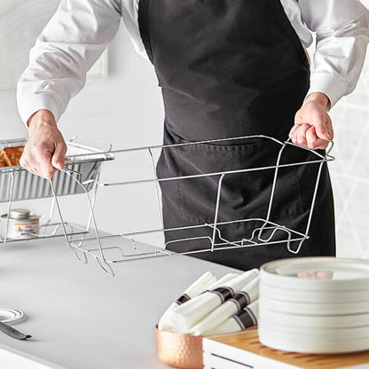 Full Size Chrome Wire Chafer Stand for Disposable Pans Chrome Plated- Food Warmer Chafers and Buffet Warmer Stand for Catering Event Party Holiday Buffet Weddings Catering