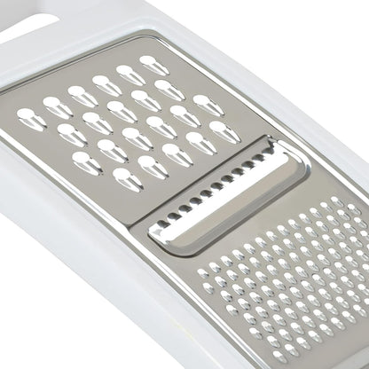 Stainless Steel Multi-Use Grater Slicer 4-5/8" x 11-1/8" x 1-1/8" with Polypropylene Frame- Cheese Shredder Lemon Zester Grater Food Grater Vegetable Ginger Potatoes Slicer for Kitchen