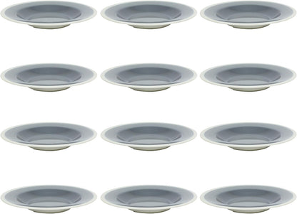 16 oz Pasta Bowls Melamine Set of 12- Dishwasher Safe Break-Resistant Reusable Pasta Plates Serving Bowl Pasta Bowls for Dinner Home Kitchen Restaurants